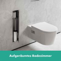 Vorschau: hansgrohe XtraStoris Rock Einbau Toilettenbürstenhalter, befliesbare Tür und Innenablage