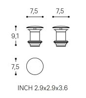 Vorschau: Cosmic Compact-Fancy-The Grid Evo Ablaufventil, nicht verschließbar, schwarz matt 3410787