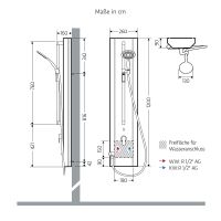 Vorschau: WimTec PROOF P4 HB HyPlus manuelles Duschpaneel 9V Batteriebetrieb, edelstahl
