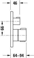Vorschau: Duravit C.1 Wannenthermostat Unterputz, schwarz matt, C15200014046