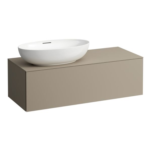Laufen IL BAGNO ALESSI ONE Schubladenelement 1200, Ausschnitt links, 1 Schublade, perl beige, H4303120972701