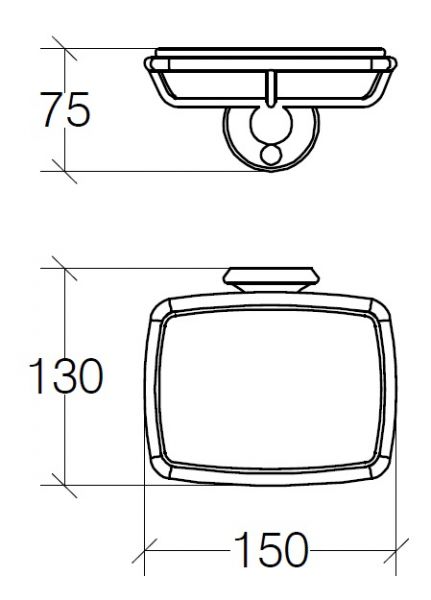 lineabeta VENESSIA Halter mit Porzellan Seifenschale