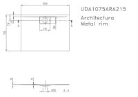 Vorschau: Villeroy&Boch Architectura MetalRim Duschwanne inkl. Antirutsch (VILBOGRIP),100x75cm, weiß