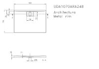 Vorschau: Villeroy&Boch Architectura MetalRim Duschwanne inkl. Antirutsch (VILBOGRIP),100x70cm, weiß UDA1070ARA248GV-01