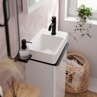 Vorschau: Hansgrohe Tecturis S Waschtischarmatur 80 CoolStart wassersparend+, Zugstange, schwarz matt