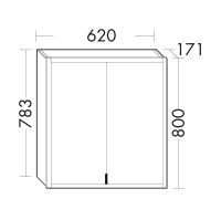 Burgbad rl20 Spiegelschrank 62x80cm mit Lichtrahmen, Aufputz Burgbad rl20 Spiegelschrank 62x80cm mit Lichtrahmen, Aufputz