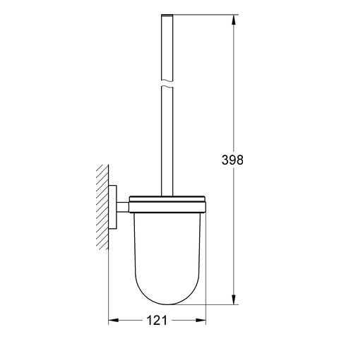 Grohe Essentials Toilettenbürstengarnitur, hard graphite