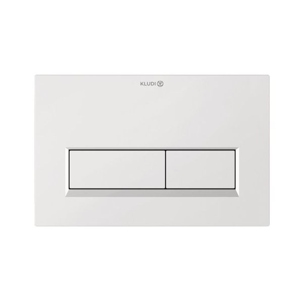 Kludi UNIFIX Betätigungsplatte eckig für 2-Mengen-Spülung, weiß matt 32PP0153