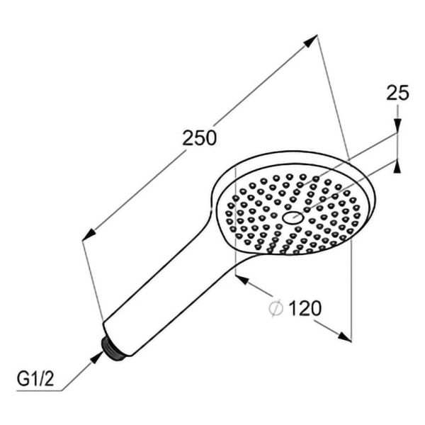 Kludi Freshline Handbrause Ø12cm mit 1 Strahlart