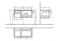 Vorschau: Villeroy&Boch Subway 3.0 Waschtischunterschrank mit Regalelement links C57100VR_1