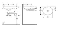 Vorschau: Geberit VariForm Einbauwaschtisch mit Überlauf, oval, Breite 50cm, weiß_2