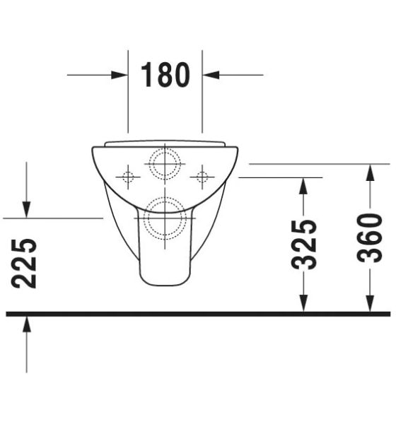 Duravit D-Code Wand-WC 48x35cm, eckig, weiß