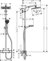 Vorschau: Hansgrohe Crometta E 240 1jet Showerpipe EcoSmart 9 l/min, chrom