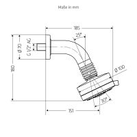 Vorschau: WimTec COMFORT Plus Duschkopf, chrom