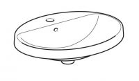 Vorschau: Geberit VariForm Einbauwaschtisch mit Überlauf, Unterseite glasiert, oval, Breite 60cm, weiß 500725012_1
