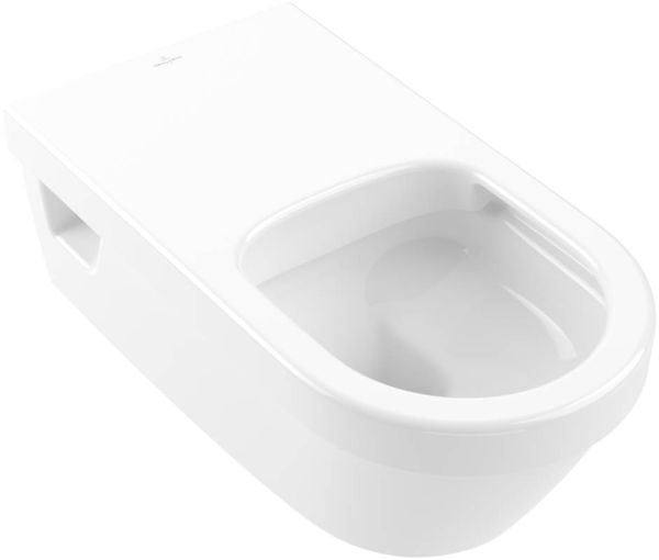Villeroy&Boch ViCare Tiefspül-WC ohne Befestigungslöcher, spülrandlos, weiß, 37x70cm 5649R201