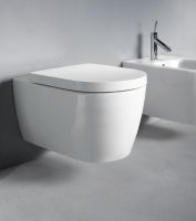 Vorschau: Duravit ME by Starck Wand-WC rimless Set mit SoftClose WC-Sitz, weiß 45290900A1