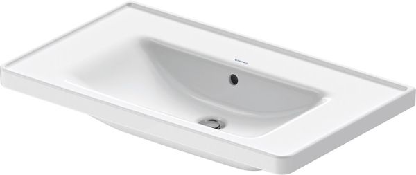 Duravit D-Neo Waschtisch rechteckig 80x48cm, mit Überlauf, mit Wondergliss, weiß 23678000601