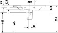 Vorschau: Duravit DuraStyle Waschtisch 100x48cm, mit Überlauf, ohne Wondergliss, weiß 2320100000