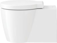 Vorschau: Duravit Starck 1 Wand-WC 57,5x41cm, rund, WonderGliss, Durafix, weiß