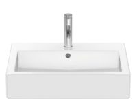 Duravit Vero Waschtisch rechteckig 60x47cm, mit 1 Hahnloch und Überlauf, geschliffen, weiß 0454600027