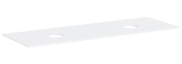 hansgrohe Xevolos E Konsole 157x55cm mit 2 Ausschnitten für Aufsatzwaschtische ohne Hahnloch, weiß matt 54335700