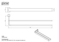 Vorschau: Giese Handtuchhalter doppelt starre Ausführung 40cm, schwarz matt