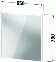 Vorschau: Duravit D-Code 2.0 Spiegel 65x70cm mit LED-Beleuchtung, eiche marmoriert