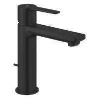 Vorschau: Grohe Lineare Badarmatur S-Size, Zugstangen-Ablaufgarnitur, wassersparend, schwarz matt 321142431