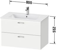Vorschau: Duravit XBase Waschtischunterschrank 80cm, 2 Auszüge, passend zu Waschtisch ME by Starck 233683