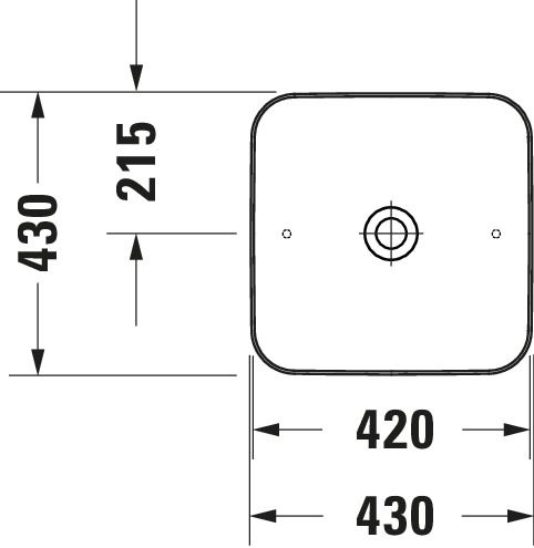 Duravit Cape Cod Aufsatzbecken 43x43 weiss matt 23404332001