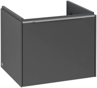 Vorschau: Villeroy&Boch Subway 3.0 Waschtischunterschrank mit 1 Auszug, Breite 52,3cm graphite aluminium glänzend C57900VR