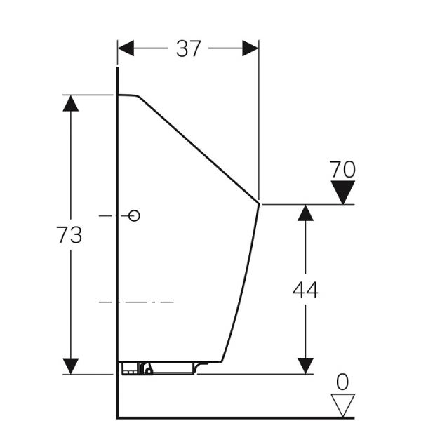 Geberit Urinal Selva, mit integrierter Steuerung, Generatorbetrieb, weiß