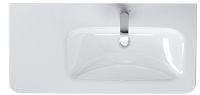 Duravit DuraStyle Waschtisch 80x48cm, mit Hahnloch, mit Überlauf, Becken rechts, weiß 2326800000