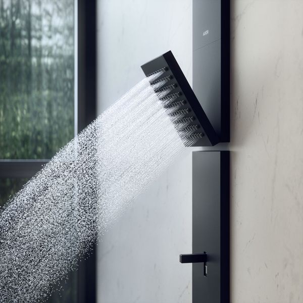 Axor ShowerComposition Duschpaneel 110/220 mit Thermostat und Schulterbrause, 1jet