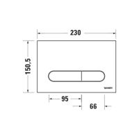 Vorschau: Duravit DuraSystem Betätigungsplatte mechanisch für WC Beta 100, weiß