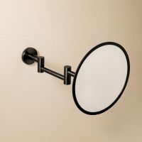 Cosmic Architect S+Essentials Wand-Kosmetikspiegel Ø 20cm, 5-fache Vergrößerung, schwarz gebürstet WJC235A0085055