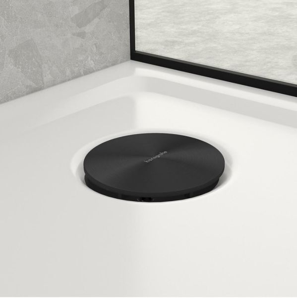 hansgrohe RainDrain Staro Fertigset Ablaufgarnitur für Duschwanne, brushed black chrome 60058340