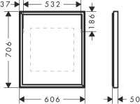 Vorschau: Hansgrohe Xarita E Spiegel mit LED-Beleuchtung 60x70cm IR Sensor, weiß matt