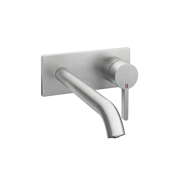 KWC BEVO Einhebel-Waschtischarmatur Unterputz, brushed steel 124619