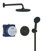Grohe Precision Unterputz-Duschsystem, Thermostat, rund, schwarz 348832430 