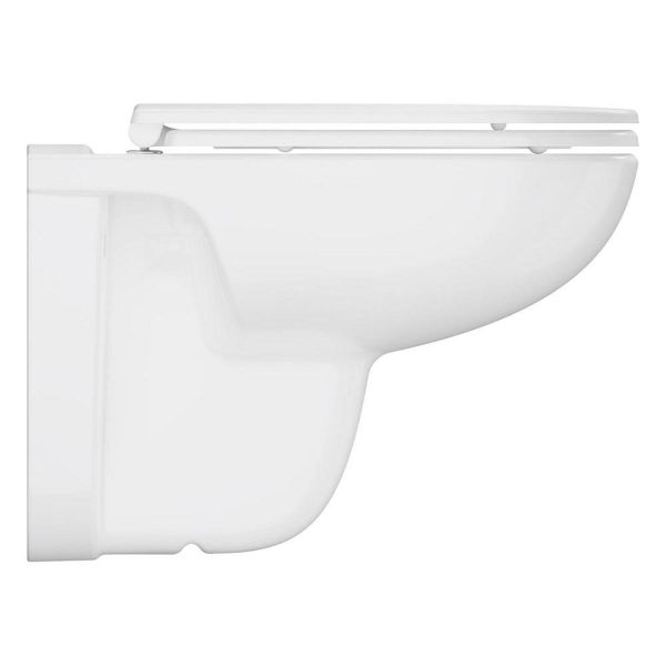 Grohe Bau Keramik Set Wand-Tiefspül-WC inkl. WC-Sitz mit Soft-Close & QuickRelease, weiß 112949SH00