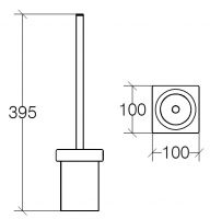 Vorschau: lineabeta SKUARA Toilettenbürstengarnitur verwendbar mit Halter 10cm, weiß