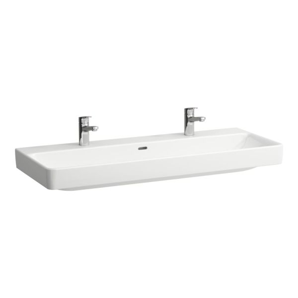 Laufen Pro S Waschtisch 120x46,5cm mit Überlauf, 2 Hahnlöcher, weiß H8149650001071