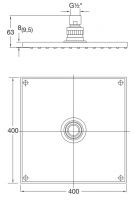 Vorschau: Steinberg Regenbrause mit Easy Clean 400x400mm, chrom