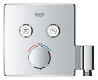 Vorschau: Grohe Precision SmartControl Duschsystem, eckig, Thermostat, Vitalio Rain Mono 310 Kopfbrause, chrom