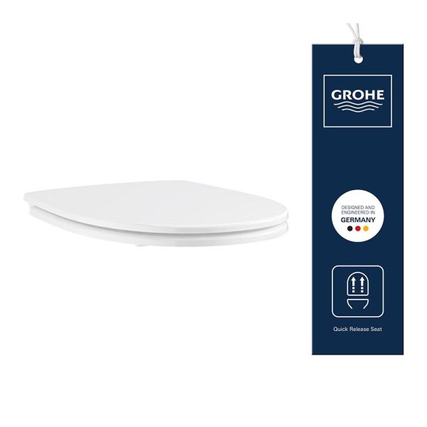 Grohe Bau Keramik WC-Sitz Slim mit Soft-Close & QuickRelease, weiß 112946SH00