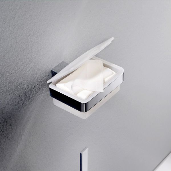 emco loft Feuchtpapierbox mit Kunststoffbox in weiß/chrom