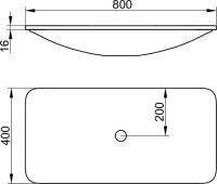 Vorschau: Keuco Edition 400 Keramik-Einbauwaschtisch ohne Hahnloch, weiß, 80x1,6x40cm 31580311600