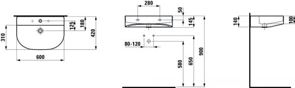 Laufen Sonar Waschtisch 60x42cm